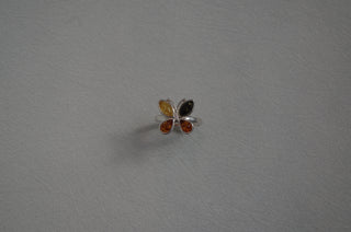 amber butterfly ring