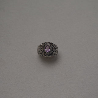 vintage-inspired amethyst ring