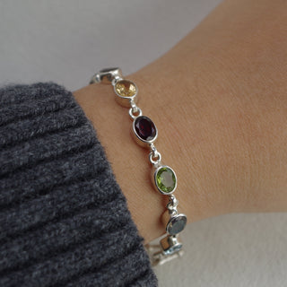 multi-gemstone bracelet