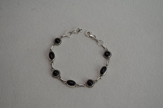 mixed shape onyx bracelet