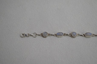 mixed shaped rainbow moonstone bracelet