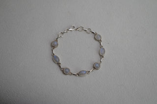 mixed shaped rainbow moonstone bracelet