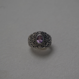 vintage-inspired amethyst ring